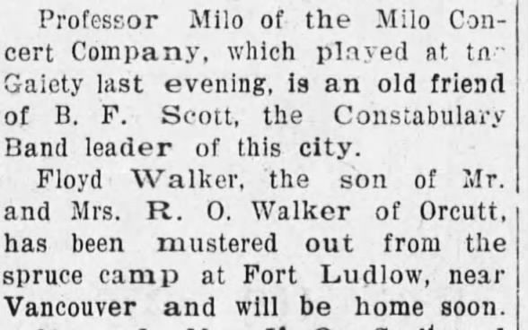 Walker Spruce Camp Constabulary Band